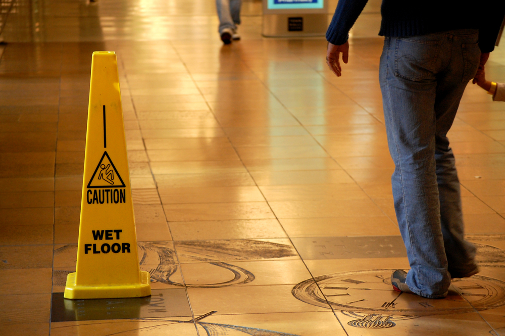 Security Claims - Caution Wet Floor