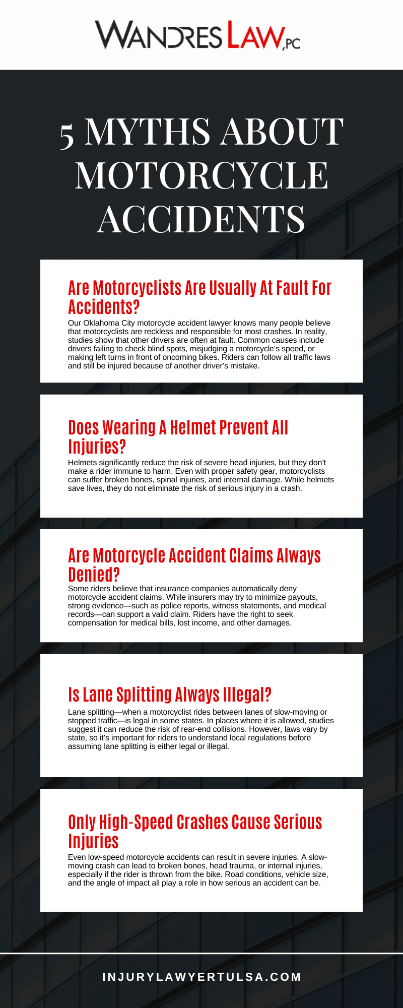 5 Myths About Motorcycle Accidents Infographic